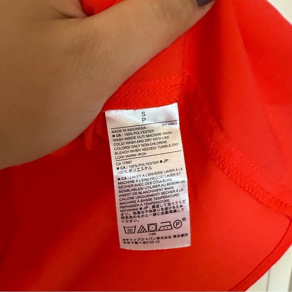 4/$20 Banana Republic Oversized Red Orange Flowy Bell Sleeve Blouse- size S- EUC - Picture 7 of 9